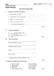 grammar worksheet for 6th grade
