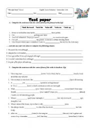 evaluation grade 8 - ESL worksheet by christofor