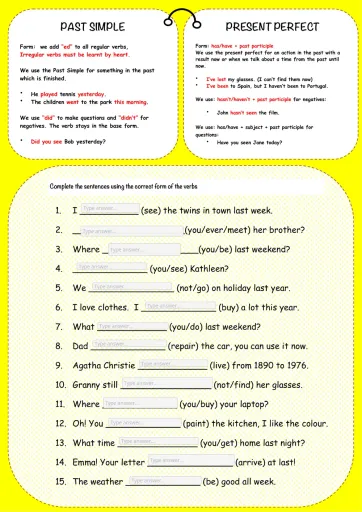 grammar worksheet for 8th graders