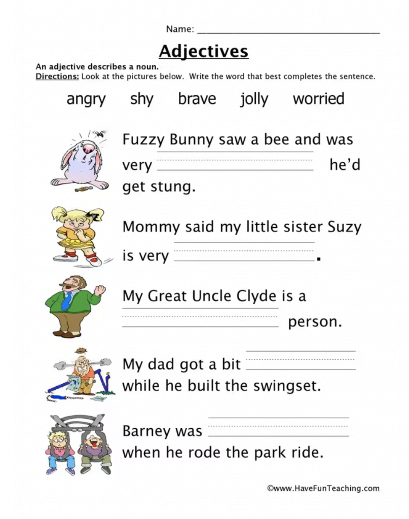 23 First Grade Grammar Worksheets That Teach The Basics The
