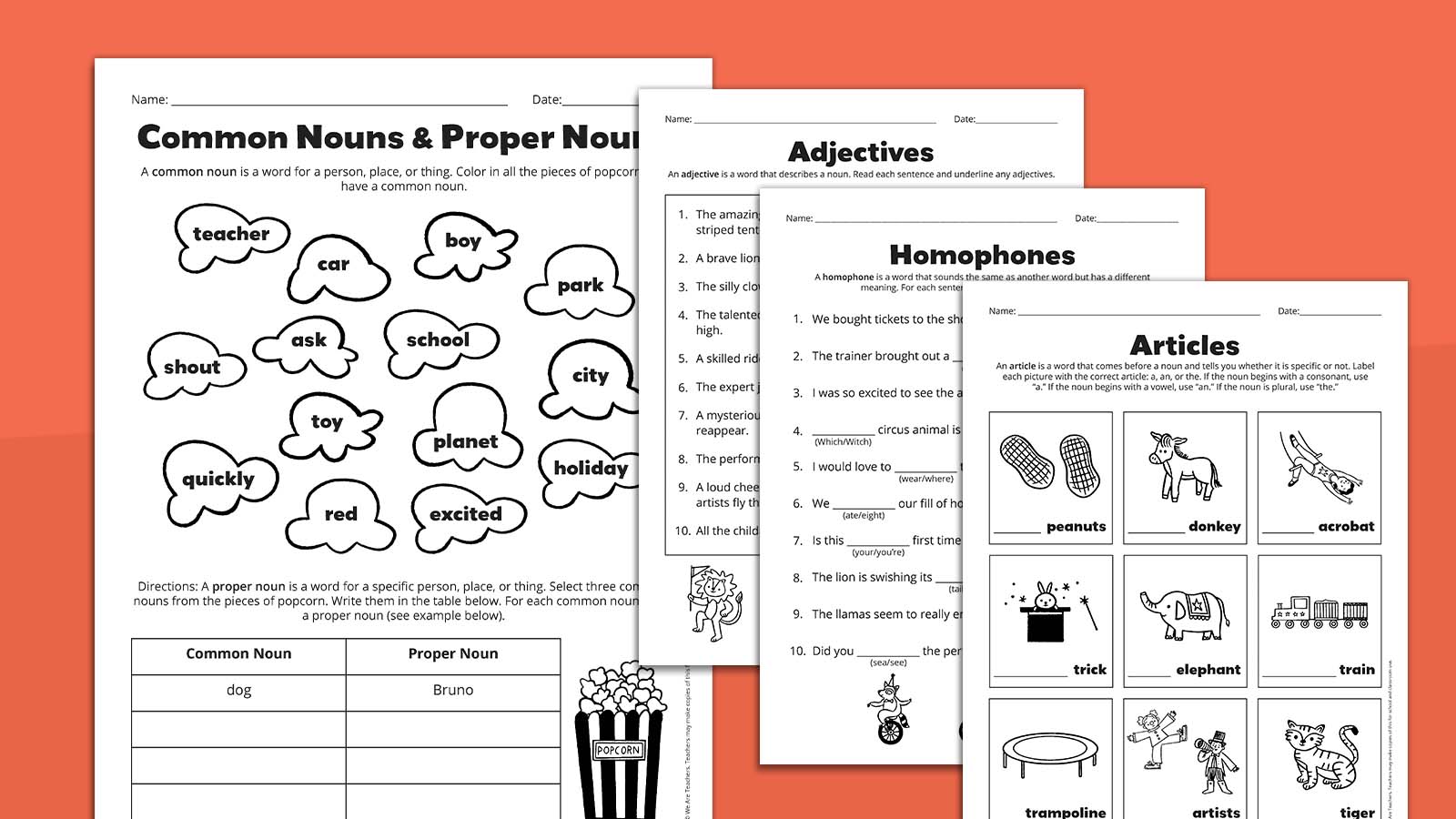 Grammar Worksheets for Grades 2-3: Free Download