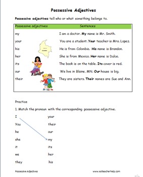 Grammar Worksheets ESL Levels 1-3 Middle and High School by ESL ...