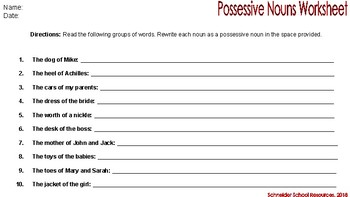 grammar worksheet high school