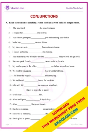 english grammar worksheet for class 3 Archives - skoolon.com
