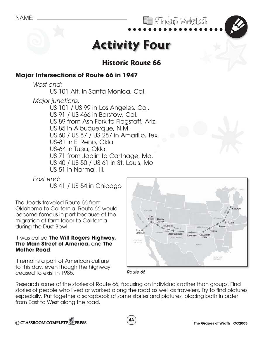 grapes of wrath worksheet