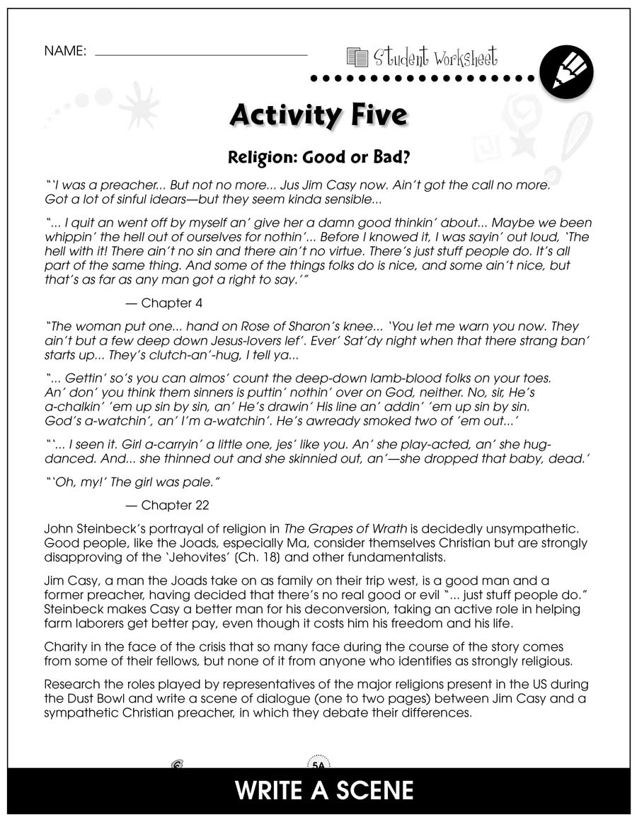 grapes of wrath worksheet