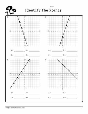 Identify the Ordered Pairs Worksheets