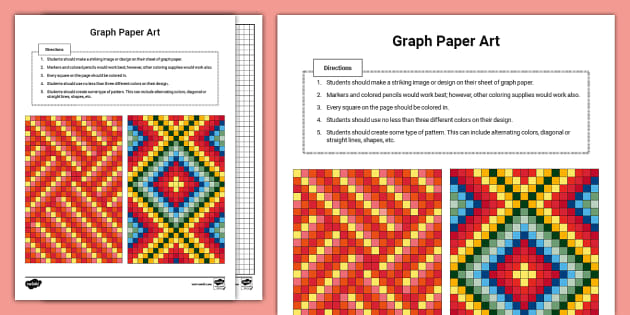 Graph Paper Art for 6th-8th Grade (teacher made) - Twinkl