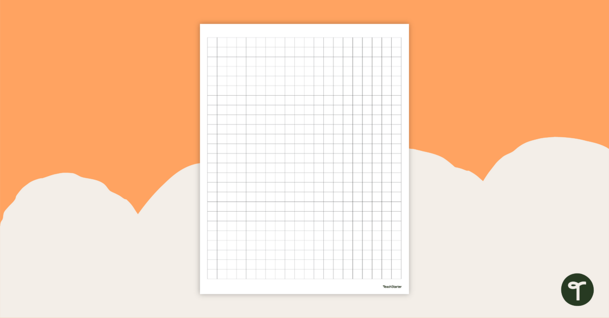 Free Printable Graph Paper — 1 cm Squares | Teach Starter
