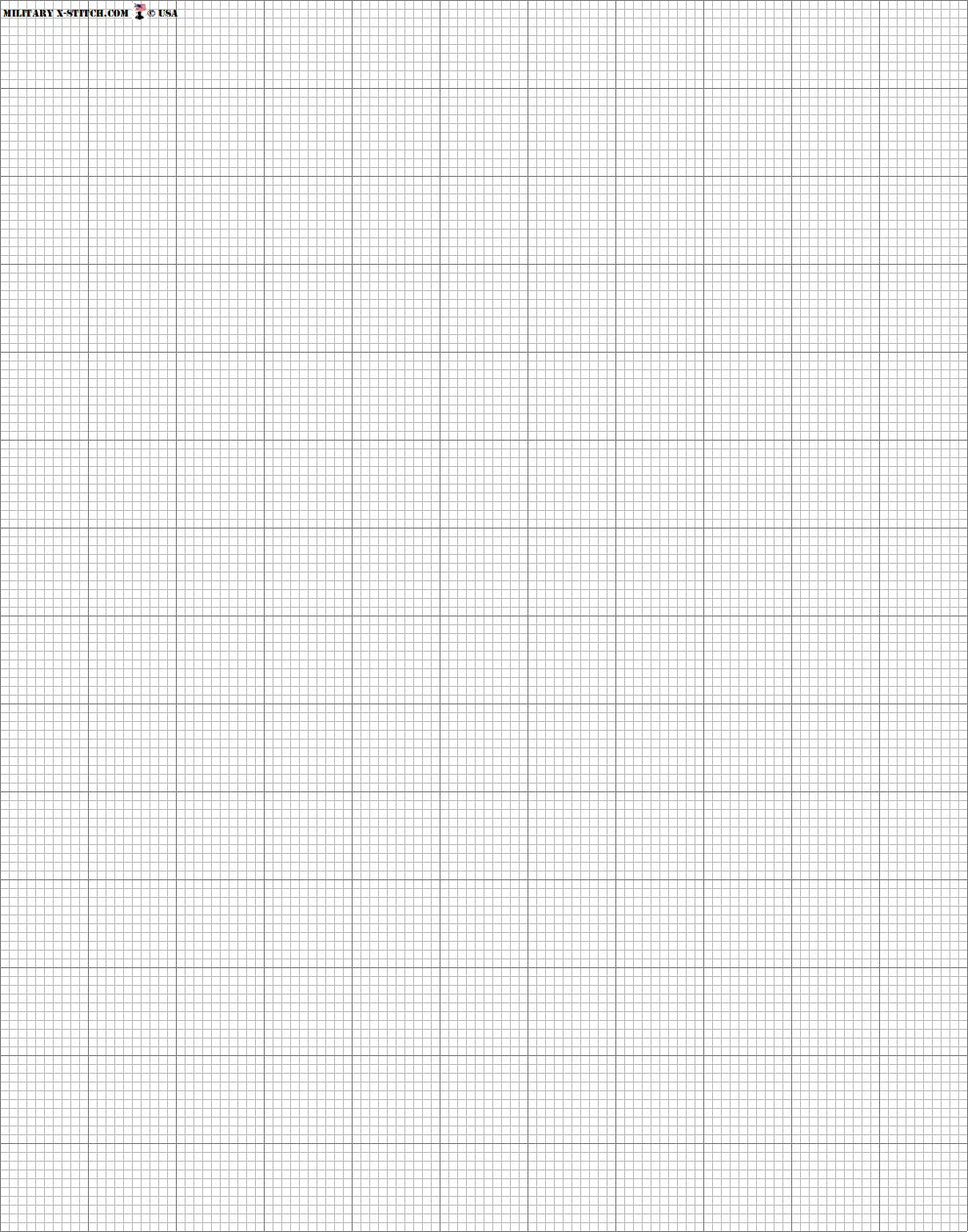 Graph Paper Worksheet - free PDF download - Military XStitch Com