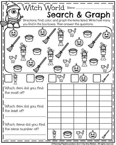 October First Grade Worksheets - Planning Playtime