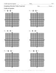 graphing absolute value equations worksheet
