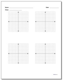 Coordinate Plane: Blank Coordinate Plane Work Pages