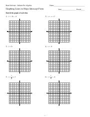 CW 4 REVIEW Graphing Lines in Slope-Intercept Form.pdf - Kuta ...