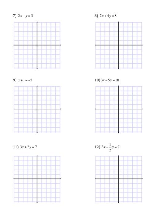 Solved Graphing Linear Equations Worksheet Graph each | Chegg.com