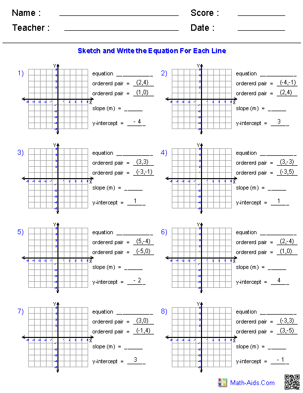 Free graphing linear equation worksheet, Download Free graphing linear ...