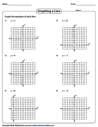 graphing linear equation worksheet