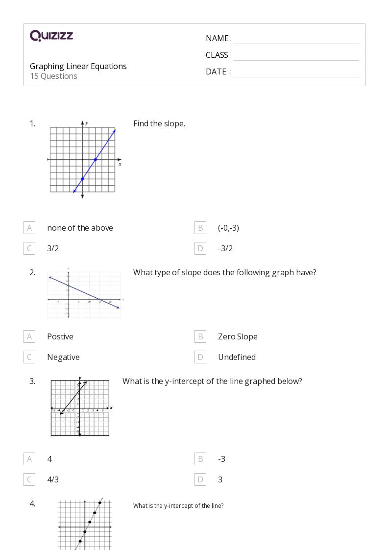 50+ Linear Equations worksheets for 8th Grade on Quizizz | Free ...