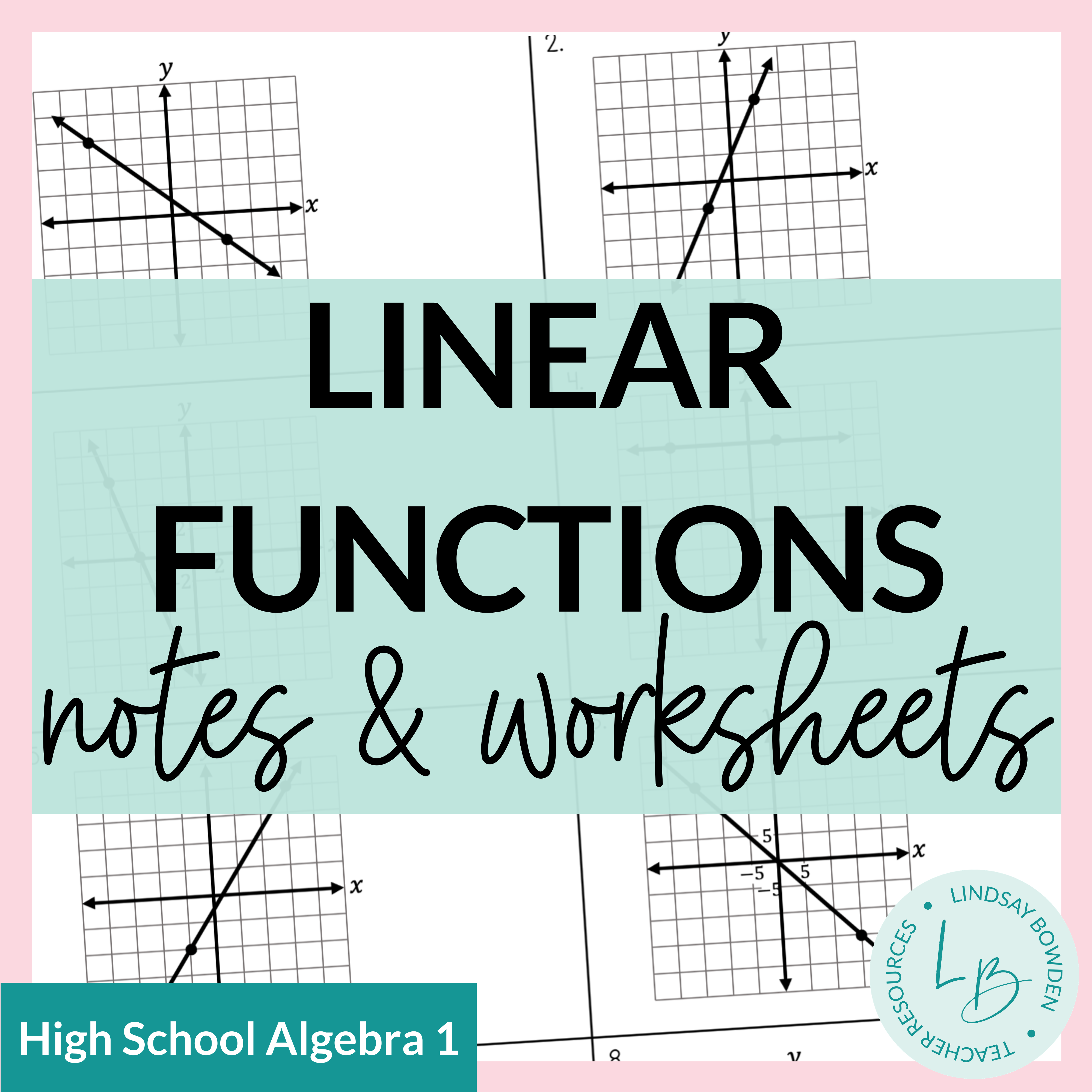 Linear Equations Worksheet – Create a Table of Values and Graph ...