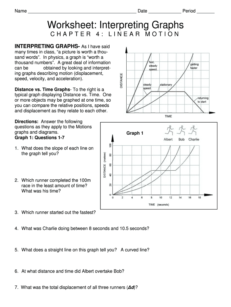 Speed Time Graph Worksheet With Answers Pdf - Fill Online ...