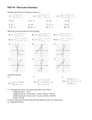 Piecewise Functions 2 - short version with answers.docx - HW #9 ...