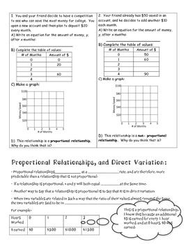Direct Variation and Constant of Proportionality in 2024 | Direct ...