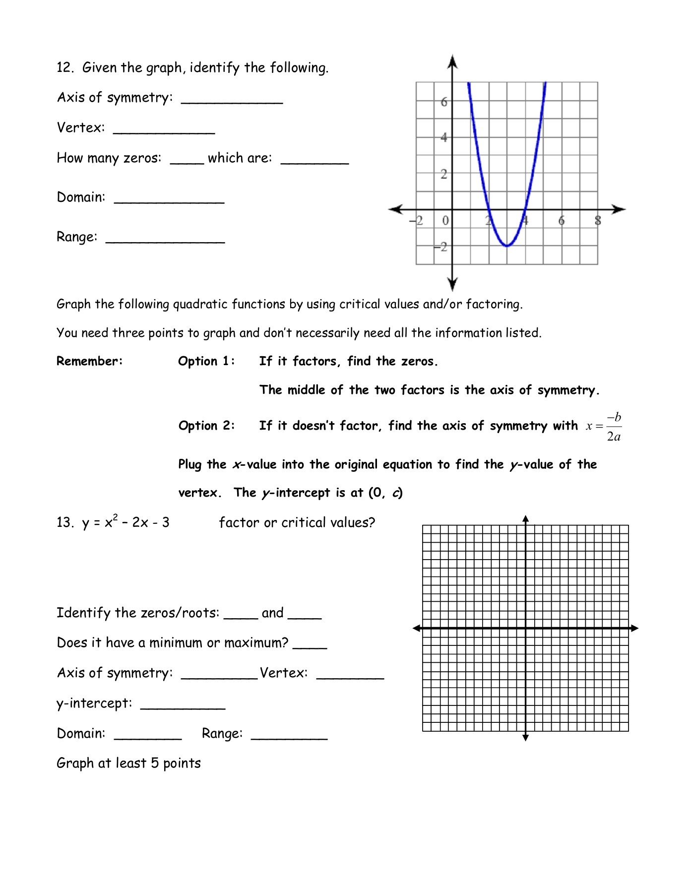 Graphing Quadratics Review Worksheet Name - Wikispaces - Flip ...