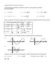 Free graphing trigonometric functions worksheet with answers, Download ...