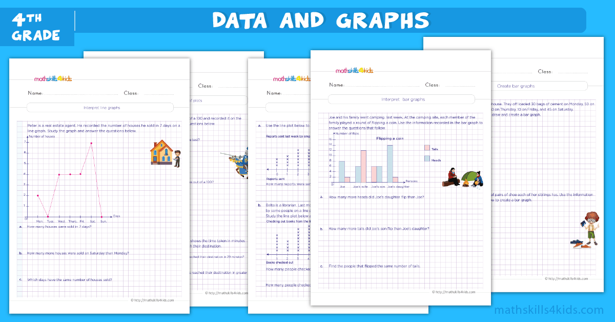 Data and graphing worksheets for 4th grade: Free &  Printable