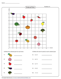 graphing worksheet coordinate grid