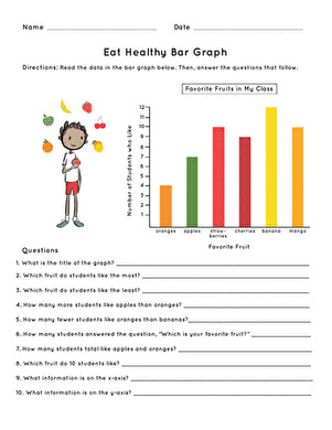 Eat Healthy Bar Graph | Worksheet 