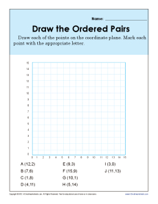 Draw the Ordered Pairs | 5th Grade Geometry Worksheets