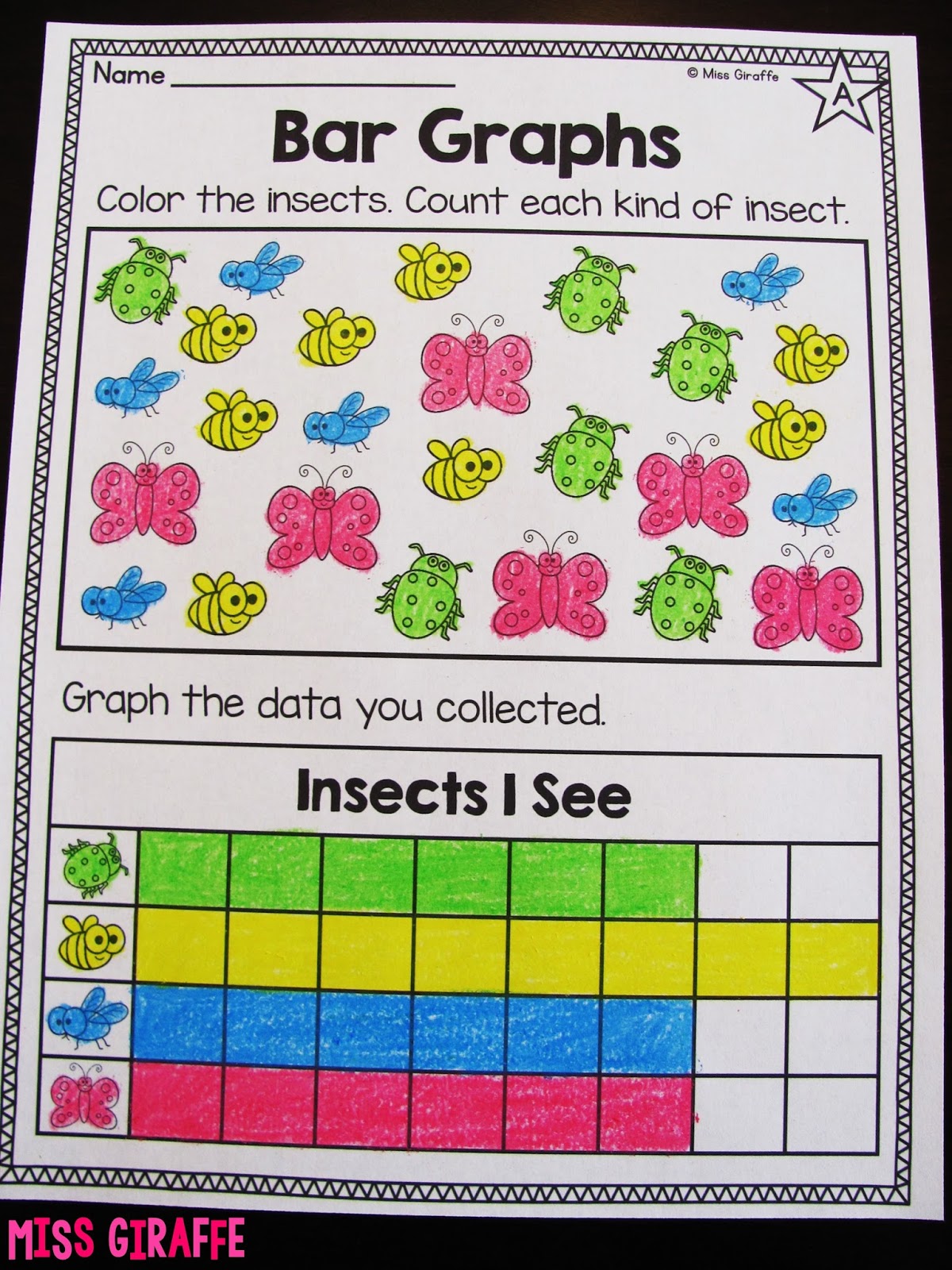 Miss Giraffes Class: Graphing and Data Analysis in First Grade