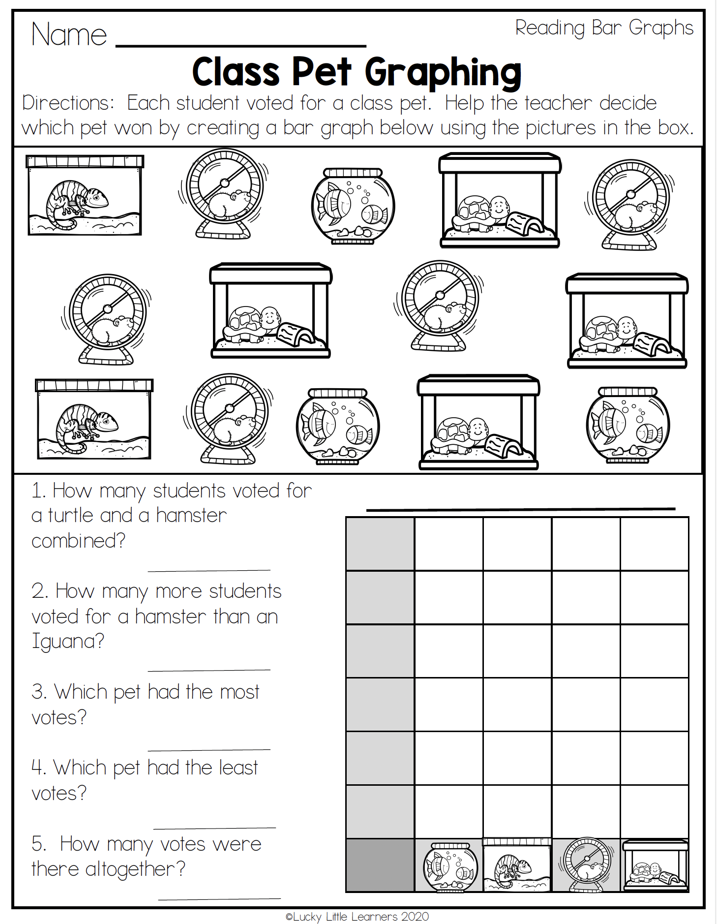 Math Graphing Worksheets For 2nd Grade - Lucky Little Learners
