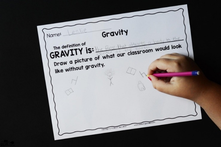 gravity worksheet for kids