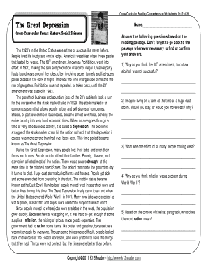 Great Depression Worksheet PDF: Complete with ease | airSlate SignNow