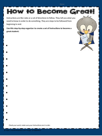 How to be a Great Student Worksheets