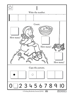 Learning #1 | Kindergarten, Preschool Math Worksheet | GreatSchools