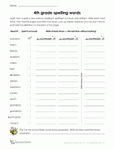 4th grade spelling words (list #27 of 36) | 4th grade Word lists ...