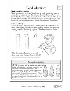 Good Vibrations Worksheet for 3rd - 4th Grade | Lesson Planet