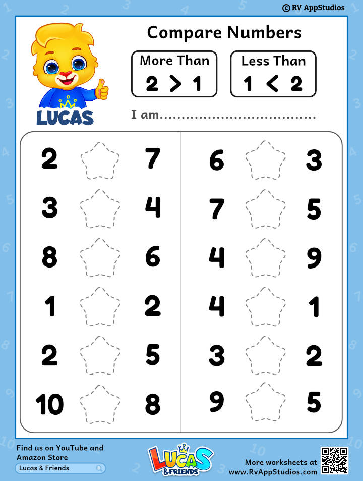 greater than less than kindergarten worksheet