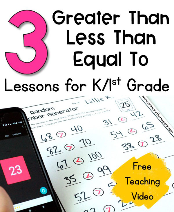 greater than less than worksheet first grade