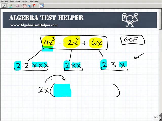 greatest common factor factoring worksheet