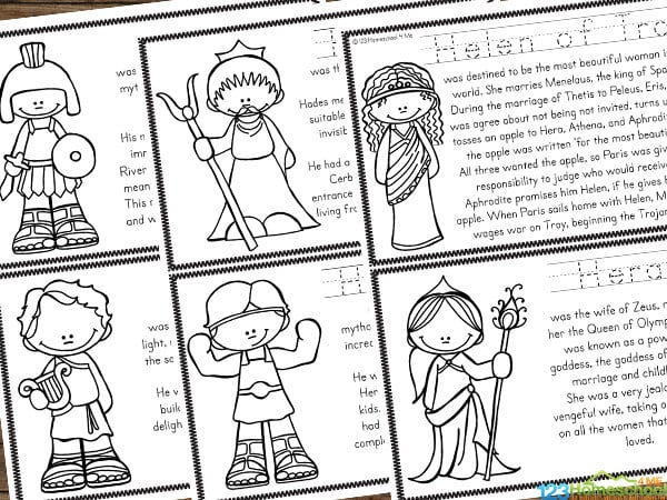 greek myth worksheet