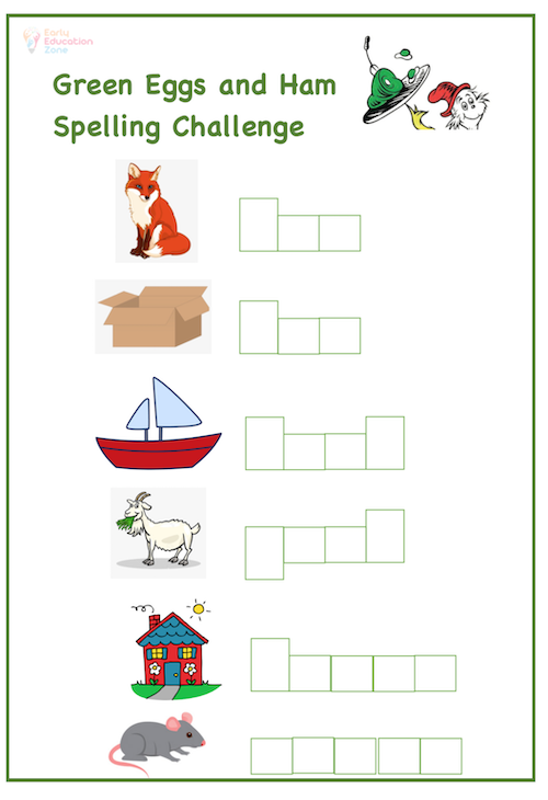 Green Eggs and Ham Spelling - Early Education Zone