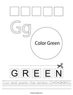 Green Worksheets - Twisty Noodle