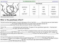greenhouse effect worksheet middle school