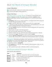 gregor mendel worksheet answers