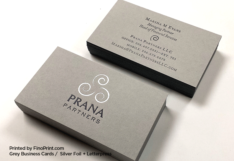 grey printable business cards