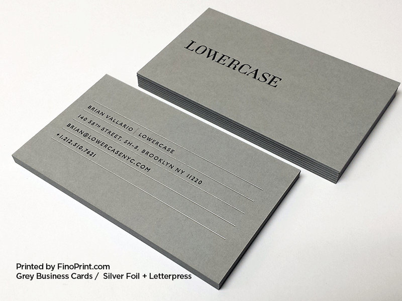 grey printable business cards
